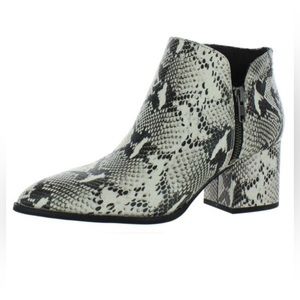 Seychelles Womens Chaparral Leather Snake Print Ankle Boots 8.5